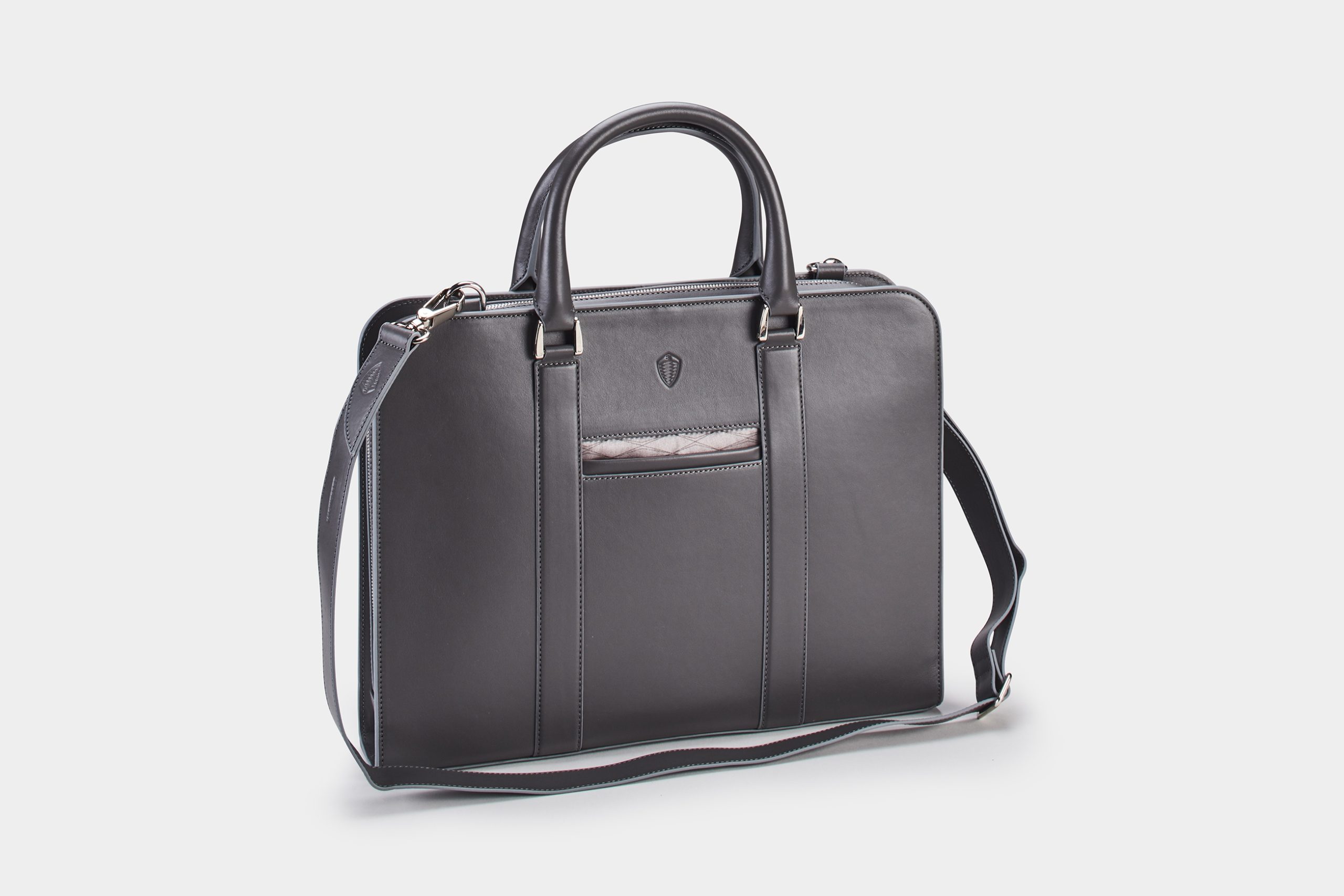 Leather Briefcase – Grey