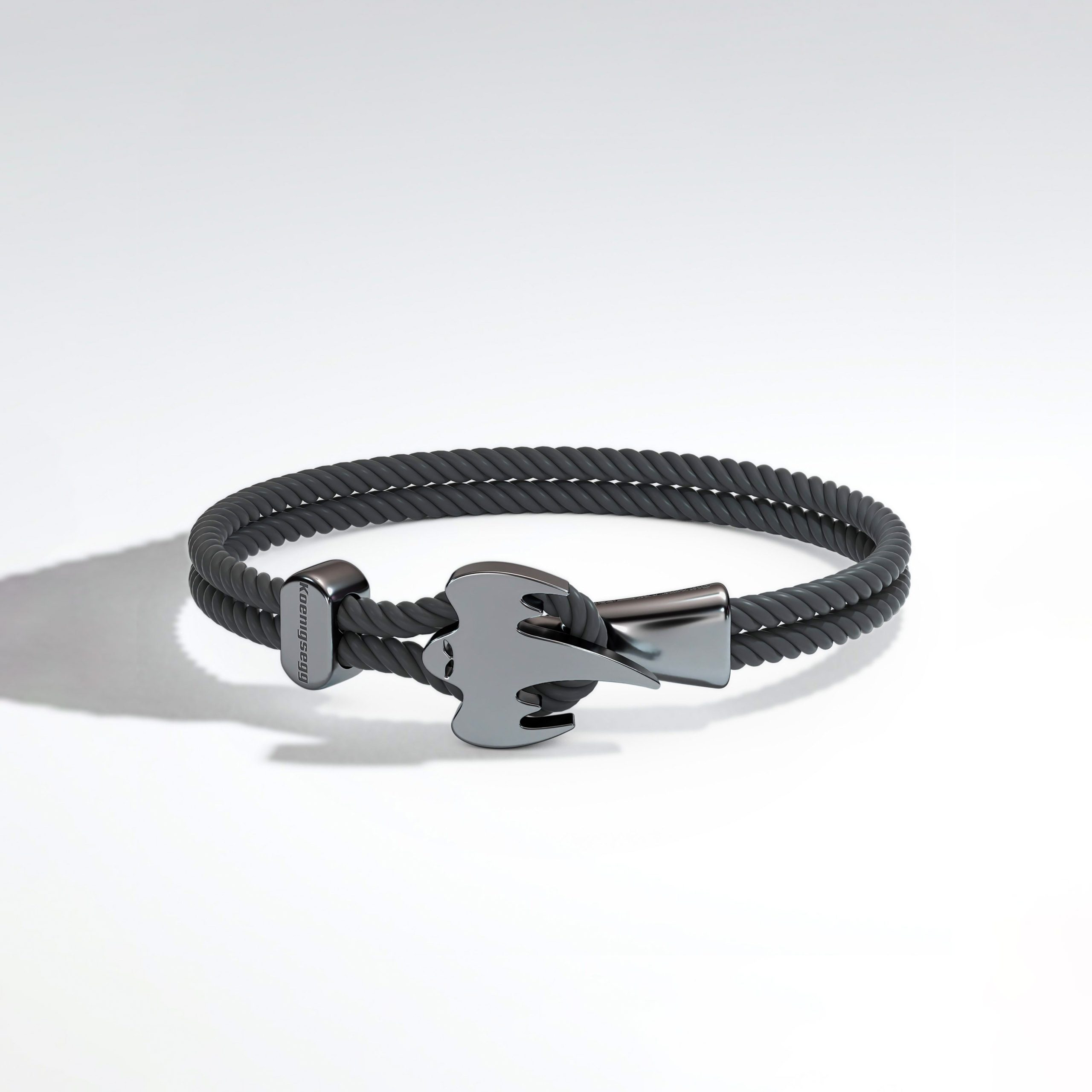 Ghost braided bracelet – Oxidized Silver