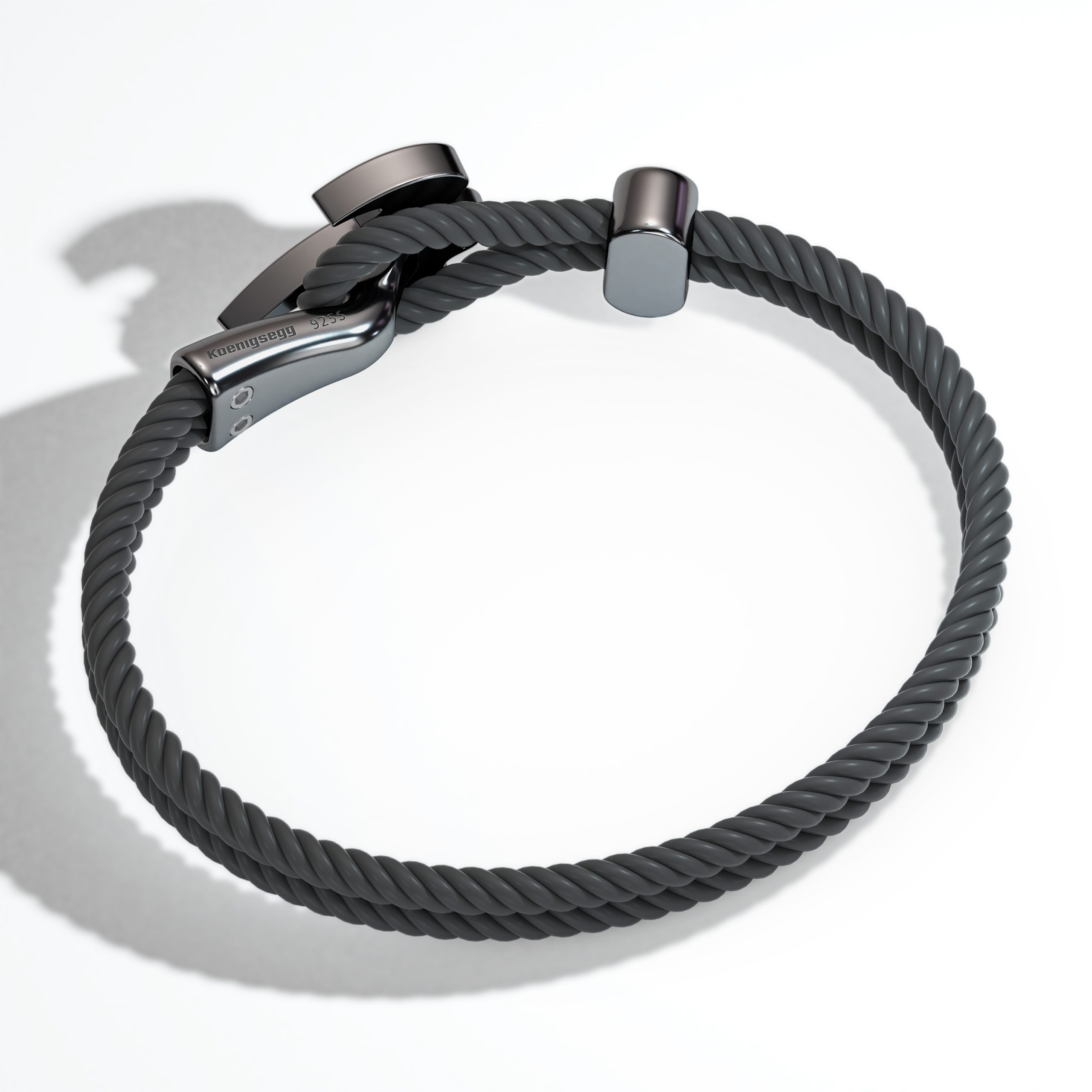 Ghost braided bracelet β Oxidized Silver - Image 4