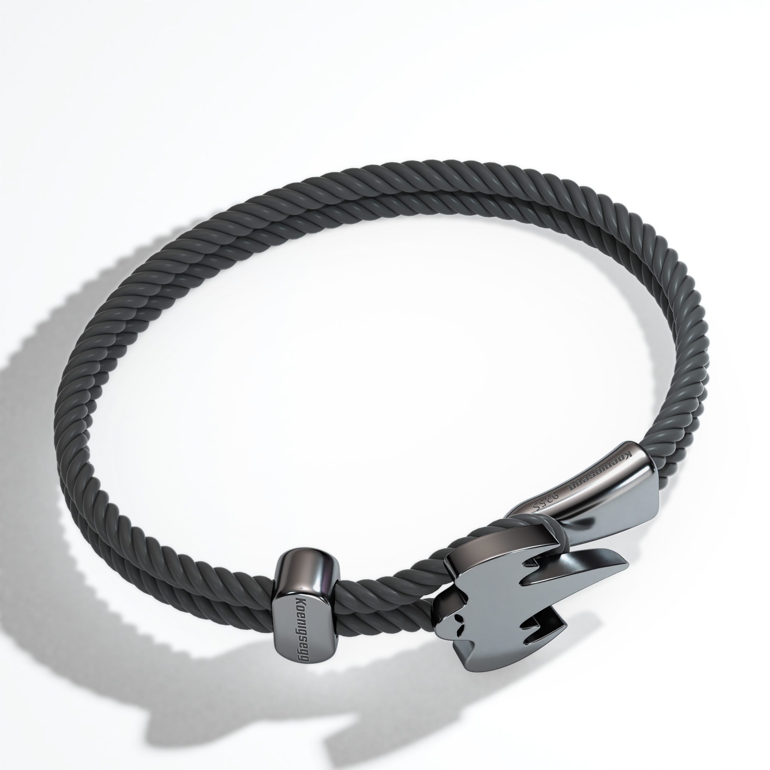 Ghost braided bracelet β Oxidized Silver - Image 3